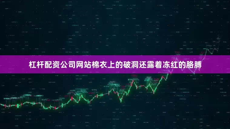 杠杆配资公司网站棉衣上的破洞还露着冻红的胳膊
